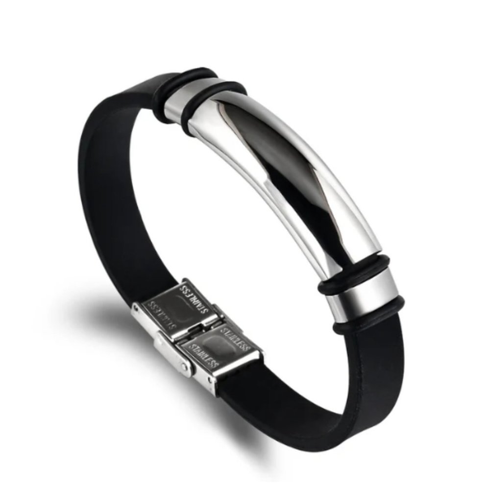 🍏50% OFF/3+...Unisex Silicone Bracelet (Black)